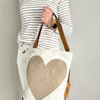 Backpack bag - Heart Latte