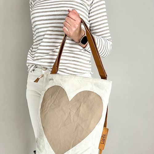 Backpack bag - Heart Latte