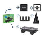 Inhoud Coblo pakket zwart: 2 auto's, 4 hekjes, 2 driehoeken, 12 gesloten tegels, 2 open tegels.
