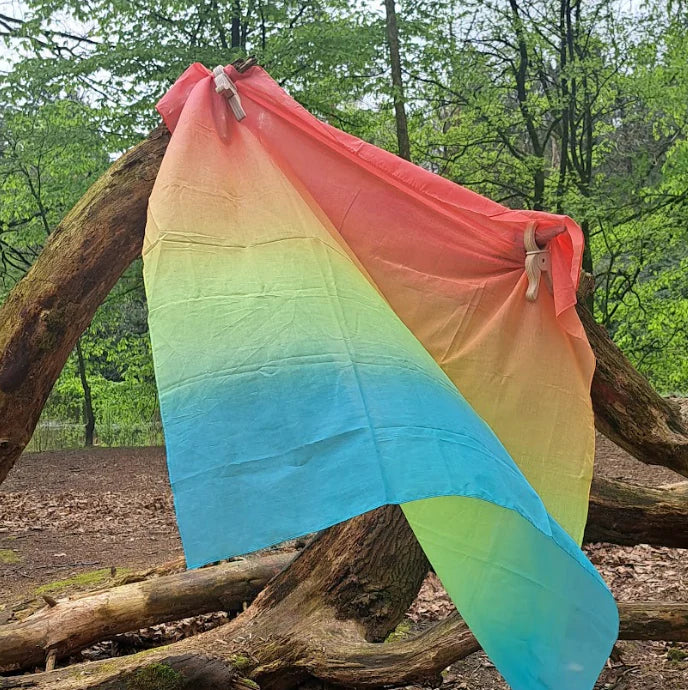 Pastel Regenboog Speelkleed – Zacht Biologisch Katoen (90 x 90 cm)