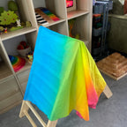 Regenboog Speeldoek – Zacht Biologisch Katoen (50 x 50 cm)